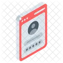 プロフィールログイン  アイコン