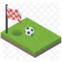 サッカー場、フットボール場、ゴールポスト アイコン