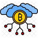 ビットコインクラウド、ストレージ、マイニング アイコン