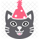 猫のお祝い帽子  アイコン