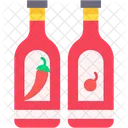 칠리소스 매운맛 병 아이콘