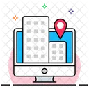 온라인 시장 위치 위치 앱 GPS 네비게이터 아이콘