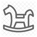 揺り木、馬、おもちゃ アイコン