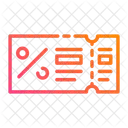 割引クーポン、割引、ショッピングクーポン アイコン