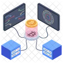 ブロックチェーン技術、暗号通貨技術、ウェブサイト ビットコイン アイコン