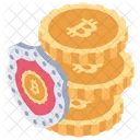 ビットコイン セキュリティ、ビットコイン シールド、ビットコイン保護 アイコン