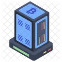 ブロックチェーンデータ、暗号通貨データ、ビットコインマイニング アイコン
