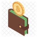 ビットコインウォレット、デジタルマネー、仮想マネー アイコン