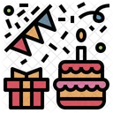 誕生日、パーティー、ケーキ アイコン