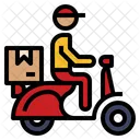 オートバイ、自転車、配達 アイコン