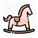 揺り馬、揺らす、遊ぶ アイコン