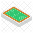 サッカー場、サッカーピッチ、サッカー競技場 アイコン
