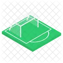 サッカー場、サッカーピッチ、サッカー競技場 アイコン