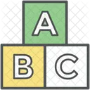 장난감 블록 ABC 아이콘