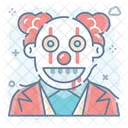 怖いピエロ、邪悪なジョーカー、ハロウィーン アイコン