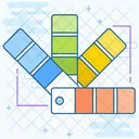 색상 카탈로그 색상 팔레트 색상 견본 아이콘