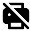 プリンターなし、ブロックプリンター、紙なし アイコン