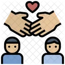 손을 잡고 사랑 약속 아이콘
