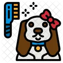 개 청소 브러쉬  아이콘