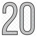 숫자 일 20 아이콘