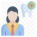 여자 치과의사 의사 여자 치과의사 아이콘