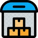 공항 창고 상자 창고 공항 화물 아이콘