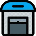 공항 창고 오픈 창고 공항 화물 아이콘