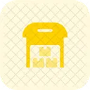 공항 창고 상자 창고 공항 화물 아이콘