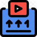 You Tube 업로드 컬렉션 동영상 통계 가속 아이콘
