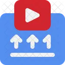You Tube 업로드 컬렉션 동영상 통계 가속 아이콘