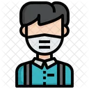 남학생 의료 마스크 의료 아이콘