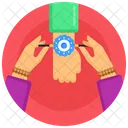 Rakhi 축제 Raksha Bandhan 축하 인도 축제 아이콘
