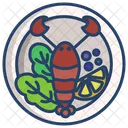 바다 음식 게 생선 아이콘
