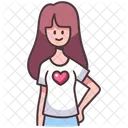 소녀 마음 사랑 아이콘