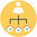 家主、建設業者、建築家 アイコン