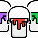 컬러 버킷 버킷 색상 아이콘