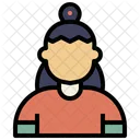 중국 여자 여자 여자 아이콘