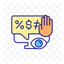 악플 차단  아이콘