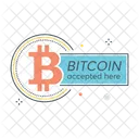 ビットコイン、ここで受け入れられます アイコン