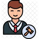 판사 옹호자 의사 결정자 아이콘
