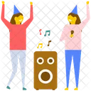誕生日、音楽、パーティー アイコン