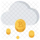 クラウド、マイニング、ビットコイン アイコン
