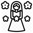 꽃 소녀 신부 아이콘