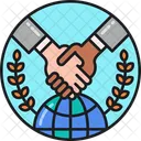 国際協定、国際パートナーシップ、取引 アイコン