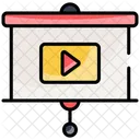 ビデオプロジェクタースクリーン アイコン