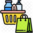 商品、消費者、買い物かご アイコン