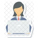 働く女性  アイコン