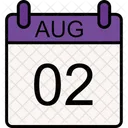 02 August August Month Calendar Month Icon