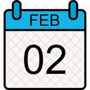 02 February Time Deadline Icon