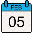 05 February Time Deadline Icon